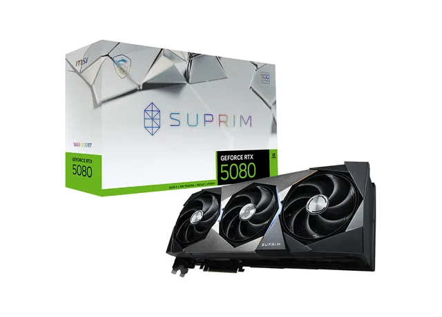 MSI GeForce RTX 5080 SUPRIM SOC Graphics Card, 16G